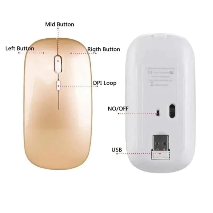 2.4g Rechargeable Wireless Gaming Mouse Portable Ergonomic