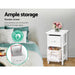 2 Pcs Artiss Bedside Table - White