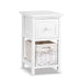 2 Pcs Artiss Bedside Table - White
