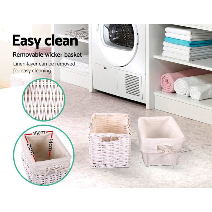 2 Pcs Artiss Bedside Table - White