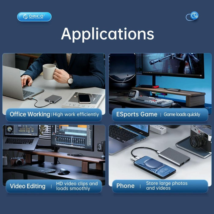 2 Bay M.2 Nvme Sata Ssd Enclosure