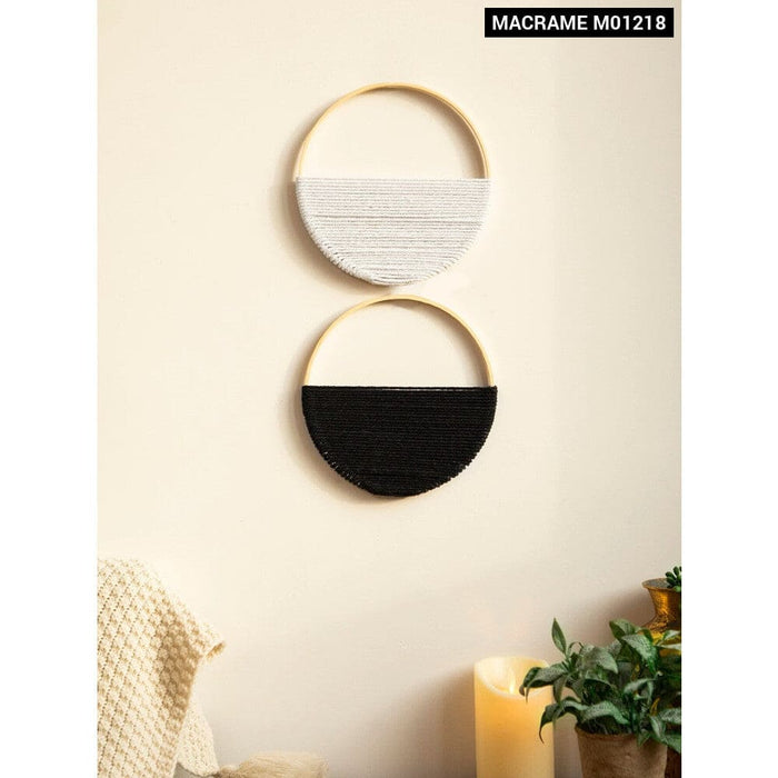 2 Boho Macrame Wall Hangings for Home Decor