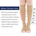 2 Pcs Calf Compression Knee High Open Toe Stockings