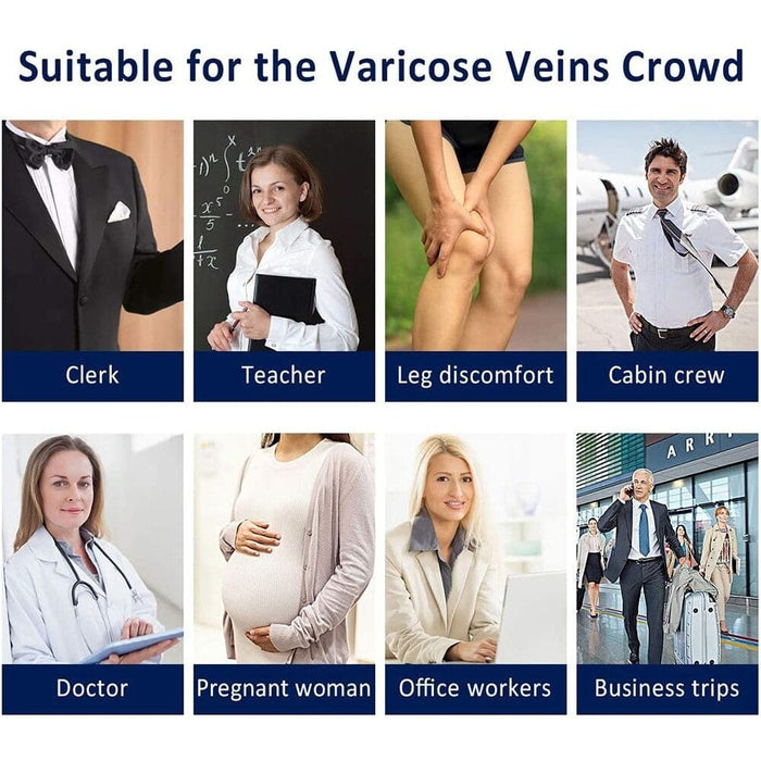 2 Pcs Calf Compression Knee High Open Toe Stockings