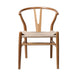 Set of 2 Dining Chairs Rattan Seat Side Chair Kitchen Wood