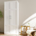 2 Door Wardrobe Bedroom Cupboard Closet Storage Cabinet
