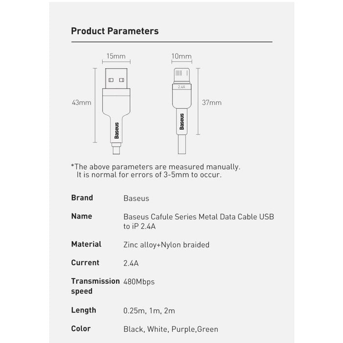 2.4a Fast Charging Usb Cable for Iphone 14 11 12 Pro Max Xs