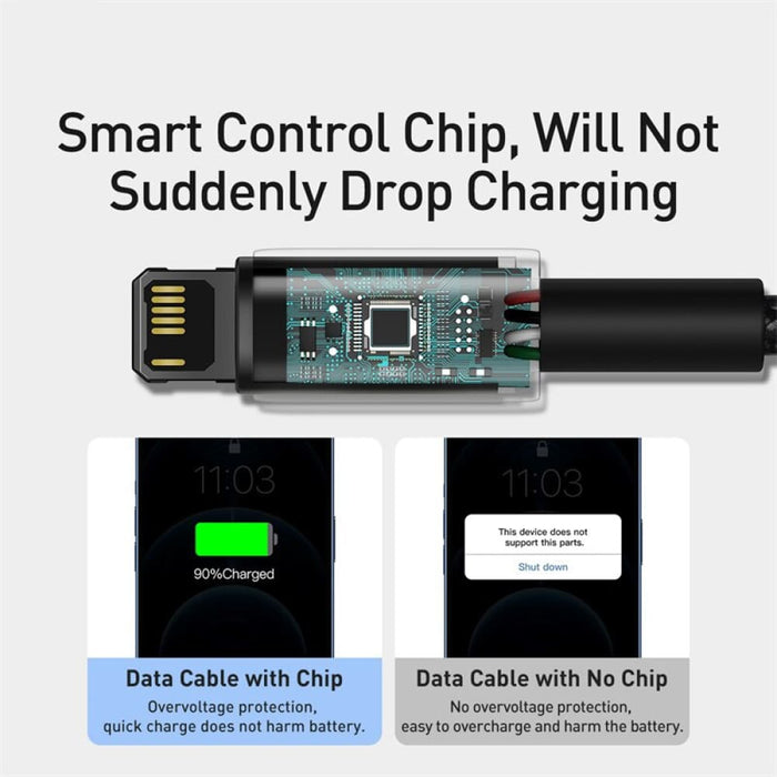 2.4a Fast Charging Usb to Lighting Data Cable for Iphone 14