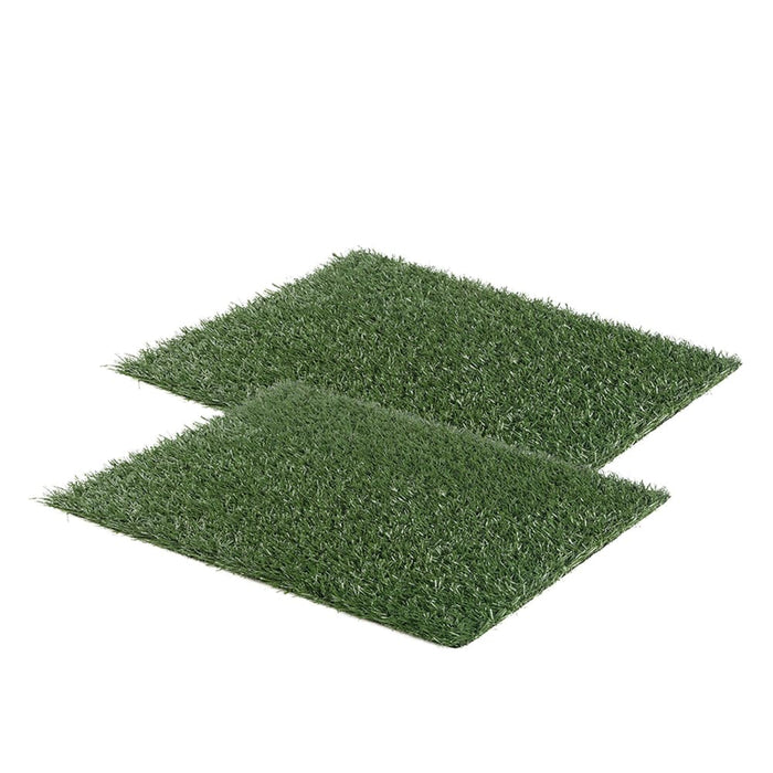 2 Grass Mat for Pet Dog Potty Tray Training Toilet 63.5cm x