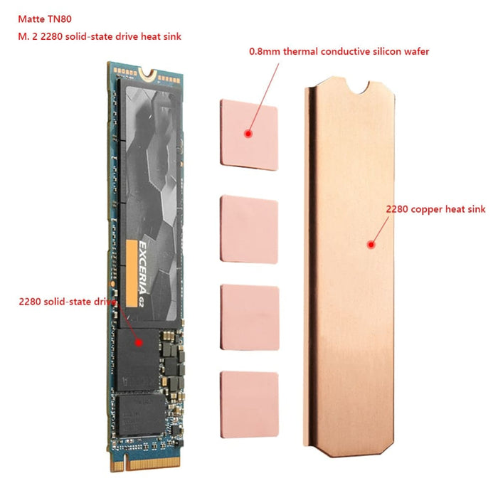 M.2 Ssd Heat Sink Nvme Ngff 2280 Solid State Hard Disk Pure