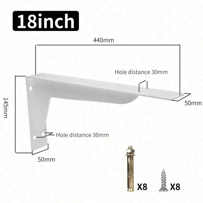 2 Heavy Support l Brackets For Wall Shelf 8 18 Inch