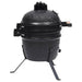 2 - in - 1 Kamado Barbecue Grill Smoker Ceramic 56 Cm Black