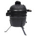 2-in-1 Kamado Barbecue Grill Smoker Ceramic 56 Cm Black