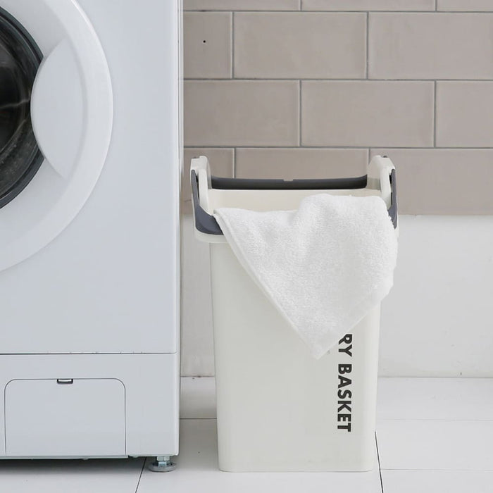 2 Set Ivory Stackable Multipurpose Laundry Basket