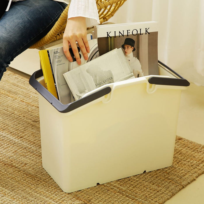 2 Set Ivory Stackable Multipurpose Laundry Basket