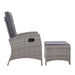 Set Of 2 Sun Lounge Recliner Chair Wicker Lounger Sofa Day