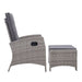 Set of 2 Sun Lounge Recliner Chair Wicker Lounger Sofa Day