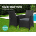 Set of 2 Outdoor Bistro Chairs Patio Furniture Dining