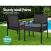 Set Of 2 Outdoor Dining Chairs Wicker Chair Patio Garden