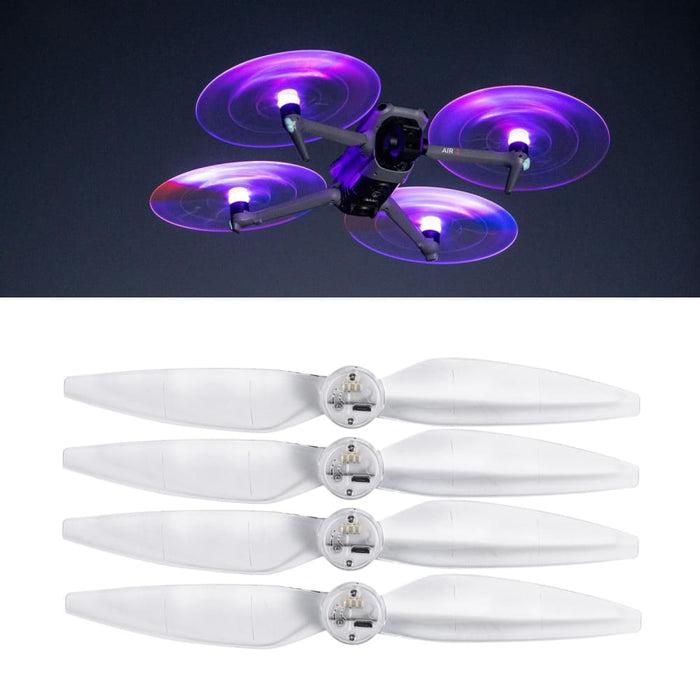 2 Pairs Led Flash Lamp Low Noise Propellers