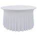 2 Pcs Stretch Table Covers With Skirt 180x74 Cm White Ottpnt