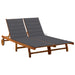 2-person Garden Sun Lounger With Cushions Solid Acacia Wood