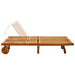 2-person Garden Sun Lounger With Cushions Solid Acacia Wood
