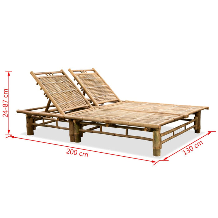 2-person Sun Lounger Bamboo Atiop