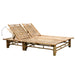 2-person Sun Lounger With Cushions Bamboo Tbltkai