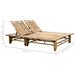 2-person Sun Lounger With Cushions Bamboo Tbltkai
