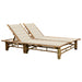 2-person Sun Lounger With Cushions Bamboo Tbltkai