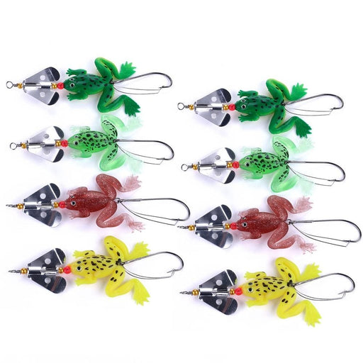 2 Piece 7cm Frog Soft Fish Bait With Single Hook 4 Colours