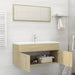2 Piece Bathroom Furniture Set Sonoma Oak Chipboard Nbanox