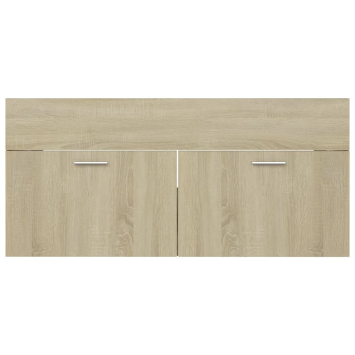 2 Piece Bathroom Furniture Set Sonoma Oak Chipboard Nbanox