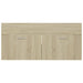 2 Piece Bathroom Furniture Set Sonoma Oak Chipboard Nbanox
