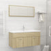 2 Piece Bathroom Furniture Set Sonoma Oak Chipboard Nbanox