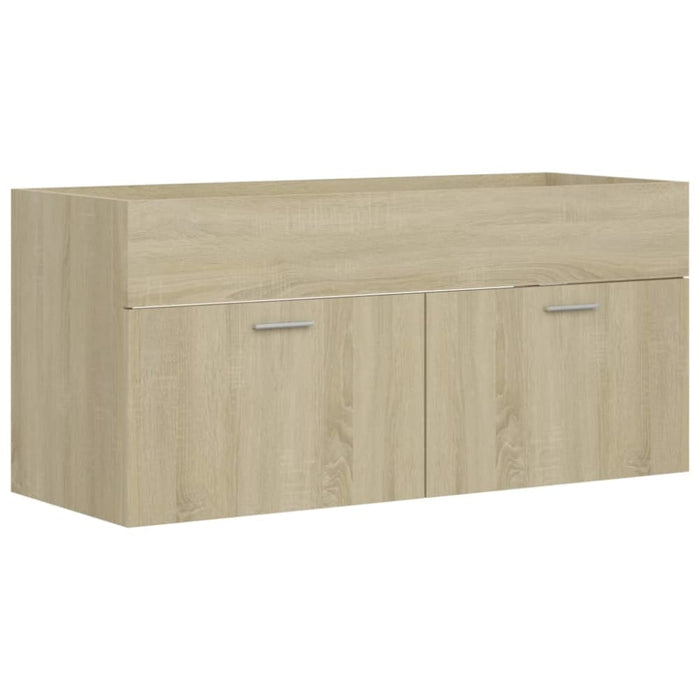2 Piece Bathroom Furniture Set Sonoma Oak Chipboard Nbanox