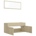 2 Piece Bathroom Furniture Set Sonoma Oak Chipboard Nbanox