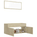 2 Piece Bathroom Furniture Set Sonoma Oak Chipboard Nbanox