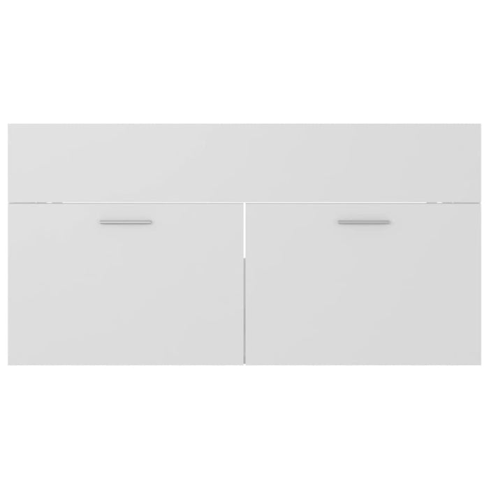 2 Piece Bathroom Furniture Set White Chipboard Nbanbb