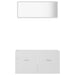 2 Piece Bathroom Furniture Set White Chipboard Nbanbb