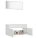 2 Piece Bathroom Furniture Set White Chipboard Nbanbb