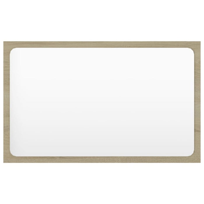 2 Piece Bathroom Furniture Set White and Sonoma Oak