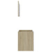 2 Piece Bathroom Furniture Set White and Sonoma Oak