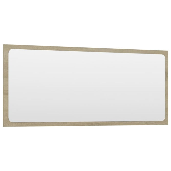 2 Piece Bathroom Furniture Set White and Sonoma Oak