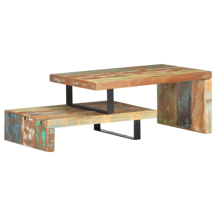 2 Piece Coffee Table Set Solid Reclaimed Wood Txbtkt