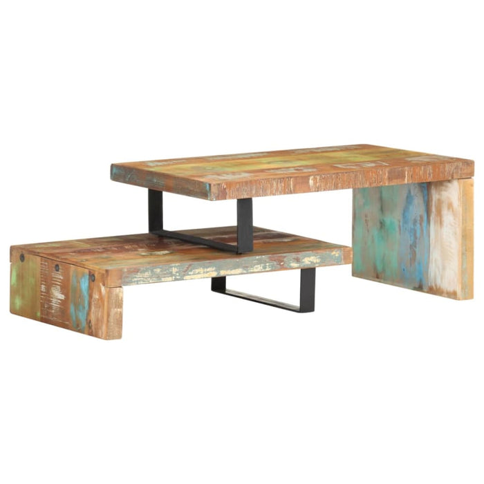 2 Piece Coffee Table Set Solid Reclaimed Wood Txbtkt