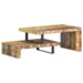 2 Piece Coffee Table Set Solid Reclaimed Wood Txbtkt