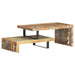 2 Piece Coffee Table Set Solid Reclaimed Wood Txbtkt