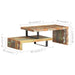 2 Piece Coffee Table Set Solid Reclaimed Wood Txbtkt